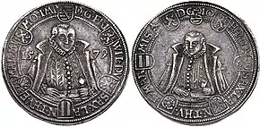 Friedrich Wilhelm und Johann, Reichstaler von 1579