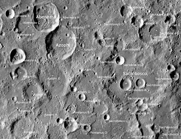 Sacrobosco und Umgebung (LROC-WAC)