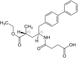 Strukturformel von Sacubitril