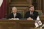 Flagge des Präsidenten der Saeima