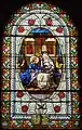 Fenster in der Kirche St-Louis in Saint-Louis-en-l'Isle, signiert G.P. DAGRANT BORDEAUX (links unten) und ANNO DOMINI 1896 (rechts unten)