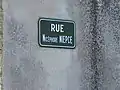 Straßenschild in der Rue Nicéphore Niépce in Saint-Loup-de-Varennes