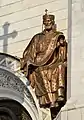Konstantin der Große über dem rechten Portal der Nordfassade der Moskauer  Christ-Erlöser-Kathedrale