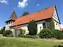 Blick von Südosten auf die Kirche