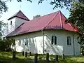 Saka: Lutherische Kirche, um 1560 erbaut, 1743 wiederaufgebaut
