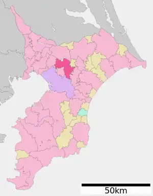 Lage Sakuras in der Präfektur