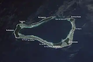 Satellitenbild der Salomon Islands(die Île du Sel ist hier mit Île Charles bezeichnet)