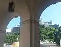 Die Festung Hohensalzburg vom Kapitelplatz aus