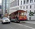 Wettrennen zwischen Auto und Cable Car
