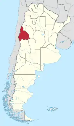 Lage der Provinz San Juan