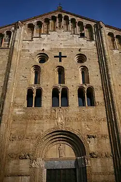 Detail der Fassade.
