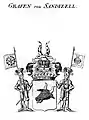 Wappen derer Grafen Sandizell im Wappenbuch des gesammten Adels des Königreichs Baiern, 1818