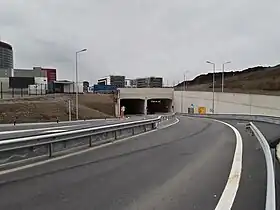 Eingang zum neuen Tunnel "Central Gate" in Esch-Belval