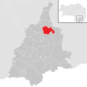 Lage der Gemeinde Sankt Georgen an der Stiefing im Bezirk Leibnitz (anklickbare Karte)