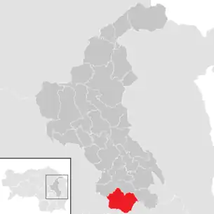 Lage der Gemeinde St. Margarethen an der Raab im Bezirk Weiz (anklickbare Karte)