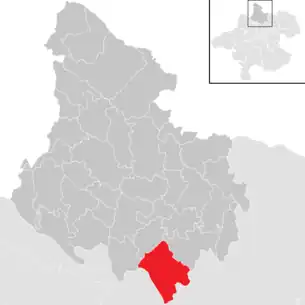 Lage der Gemeinde St. Martin im Mühlkreis im Bezirk Rohrbach (anklickbare Karte)