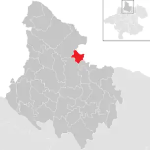 Lage der Gemeinde St. Oswald bei Haslach im Bezirk Rohrbach (anklickbare Karte)