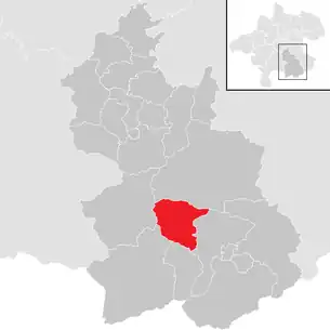 Lage der Gemeinde St. Pankraz (Oberösterreich) im Bezirk Kirchdorf (anklickbare Karte)