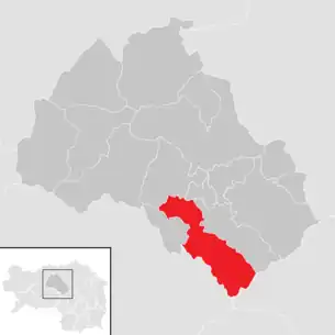 Lage der Gemeinde Sankt Stefan ob Leoben im Bezirk Leoben (anklickbare Karte)