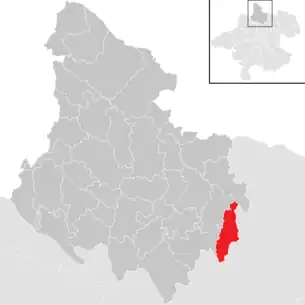Lage der Gemeinde St. Veit im Mühlkreis im Bezirk Rohrbach (anklickbare Karte)