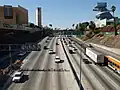 Der US-101 geht im Santa Ana Freeway in Los Angeles auf  USA-Kalifornien Kalifornien