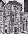 Westfassade während der Bauarbeiten (um 1870)