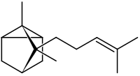 Strukturformel (–)-α-Santalen
