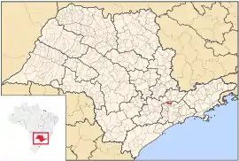 Lage der Gemeinde im Bundesstaat São Paulo