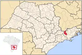 Lage von São José dos Campos im Bundesstaat São Paulo