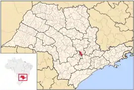 Lage der Gemeinde im Bundesstaat São Paulo