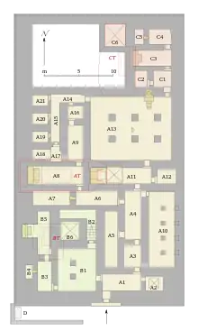 Der Grundriss der Mastaba zeigt die Komplexität des Bauwerks