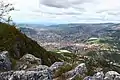 Blick vom Trebević auf Sarajevo