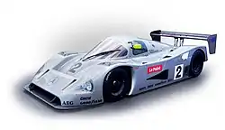 Mercedes-Benz C11 gefahren von Jochen Mass, Karl Wendlinger und Michael Schumacher (präsentiert bei den Le Mans Classic 2016)