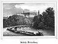 „Schloß Wechselburg“, lith. v. C. Müller, gez. v. C. Arldt, aus „Saxonia“ um 1837