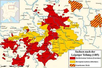 Sachsen nach der Leipziger Teilung