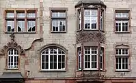 Erhaltener Teil der Fassade (2018)