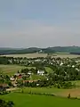 Blick von der Kaiserkrone auf Schöna (Vordergrund) und Reinhardtsdorf (Hintergrund)