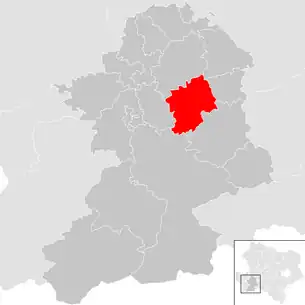 Lage der Gemeinde Scheibbs im Bezirk Scheibbs (anklickbare Karte)