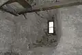 Schießscharte im Arnauer Wehrkirchturm