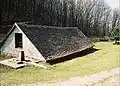 Die Bergstation des Schrägaufzuges