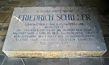 Schillers Grabstein