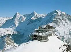 Die Gipfelstation auf dem Schilthorn