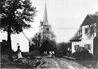 Die Schimmendorfer Straße in Gärtenroth um 1915, in Blickrichtung nach Westen (Burgkunstadt)
