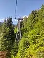 Schladminger Tauernseilbahn, Stütze im unteren Abschnitt