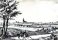 Panorama der Stadt Schlawe auf einer Lithographie aus der Zeit vor 1846