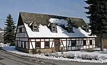 Bad Schlema: im 18. Jahrhundert erbautes Huthaus des unteren Reviers des Marx-Semler-Stolln