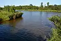 Die Mündung in den Nord-Ostsee-Kanal