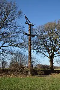 Letzter Mast an einem Feld bei Oldendorf (Mai 2017)