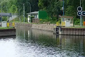 Schleuseneinfahrt in Garz