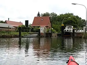Das Unterwasser der Schleuse